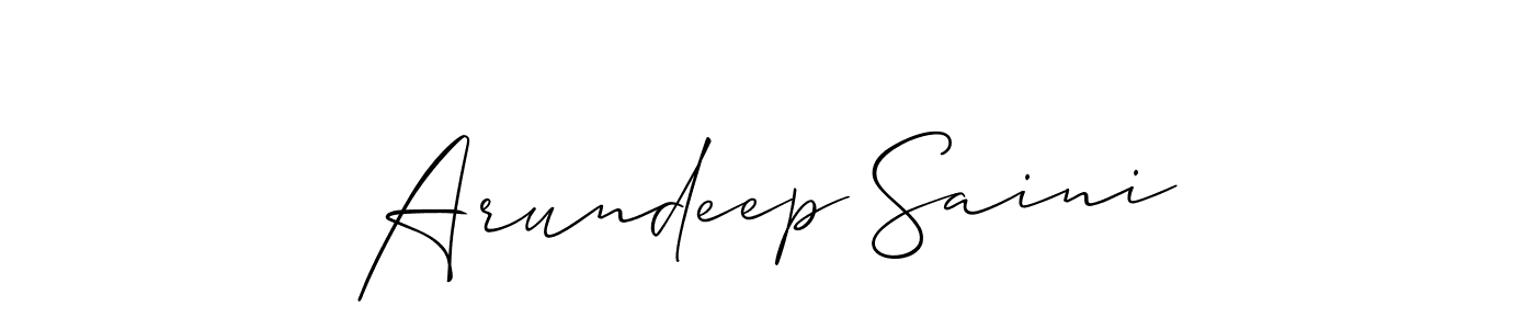 How to Draw Arundeep Saini signature style? Allison_Script is a latest design signature styles for name Arundeep Saini. Arundeep Saini signature style 2 images and pictures png