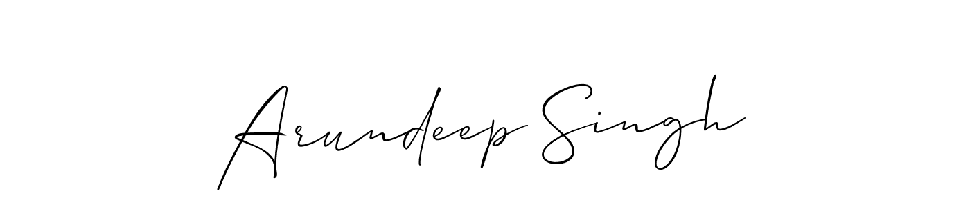 Also You can easily find your signature by using the search form. We will create Arundeep Singh name handwritten signature images for you free of cost using Allison_Script sign style. Arundeep Singh signature style 2 images and pictures png
