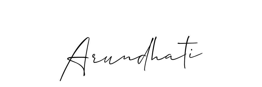 Make a beautiful signature design for name Arundhati. With this signature (Allison_Script) style, you can create a handwritten signature for free. Arundhati signature style 2 images and pictures png