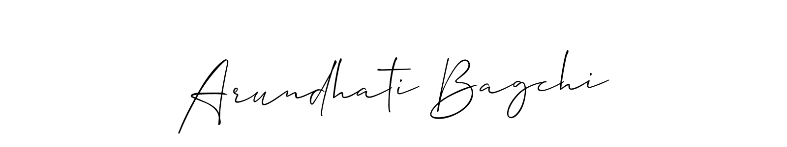Allison_Script is a professional signature style that is perfect for those who want to add a touch of class to their signature. It is also a great choice for those who want to make their signature more unique. Get Arundhati Bagchi name to fancy signature for free. Arundhati Bagchi signature style 2 images and pictures png