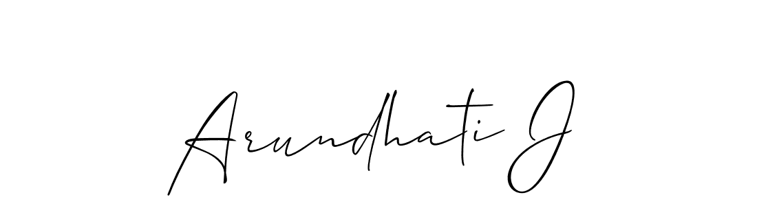 How to Draw Arundhati J signature style? Allison_Script is a latest design signature styles for name Arundhati J. Arundhati J signature style 2 images and pictures png