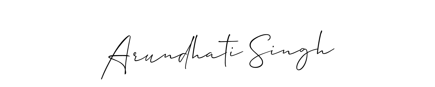 Also we have Arundhati Singh name is the best signature style. Create professional handwritten signature collection using Allison_Script autograph style. Arundhati Singh signature style 2 images and pictures png