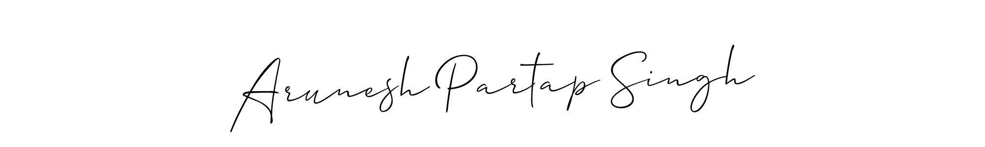 Create a beautiful signature design for name Arunesh Partap Singh. With this signature (Allison_Script) fonts, you can make a handwritten signature for free. Arunesh Partap Singh signature style 2 images and pictures png