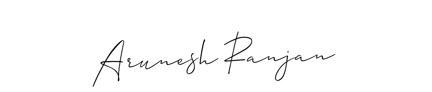 You should practise on your own different ways (Allison_Script) to write your name (Arunesh Ranjan) in signature. don't let someone else do it for you. Arunesh Ranjan signature style 2 images and pictures png