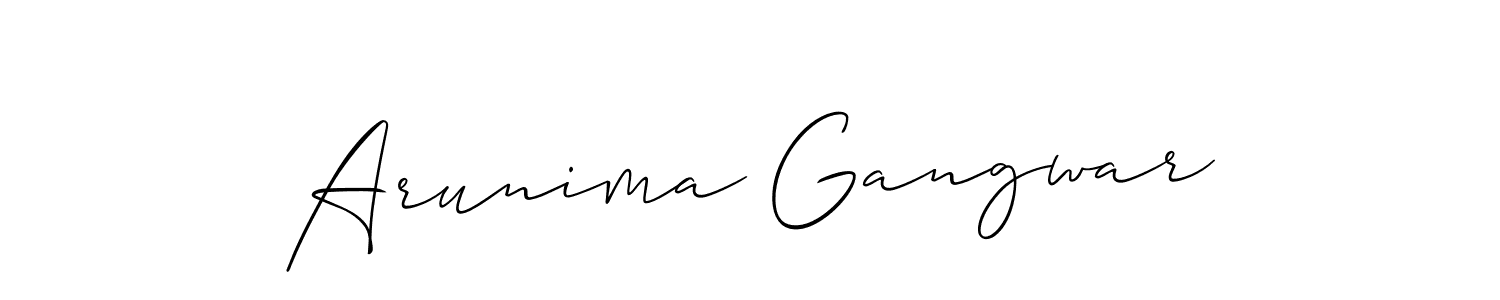 How to Draw Arunima Gangwar signature style? Allison_Script is a latest design signature styles for name Arunima Gangwar. Arunima Gangwar signature style 2 images and pictures png