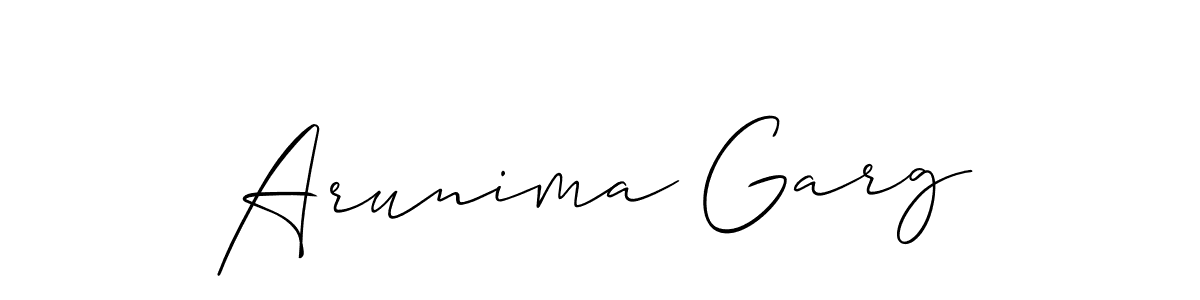 See photos of Arunima Garg official signature by Spectra . Check more albums & portfolios. Read reviews & check more about Allison_Script font. Arunima Garg signature style 2 images and pictures png