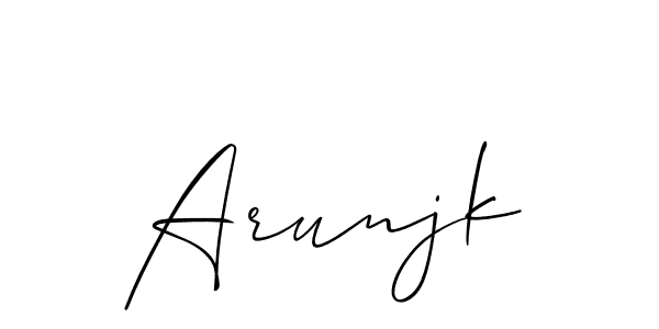 You should practise on your own different ways (Allison_Script) to write your name (Arunjk) in signature. don't let someone else do it for you. Arunjk signature style 2 images and pictures png