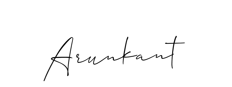 Make a beautiful signature design for name Arunkant. With this signature (Allison_Script) style, you can create a handwritten signature for free. Arunkant signature style 2 images and pictures png