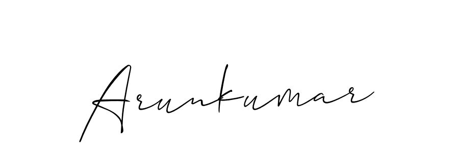 Also we have Arunkumar name is the best signature style. Create professional handwritten signature collection using Allison_Script autograph style. Arunkumar signature style 2 images and pictures png