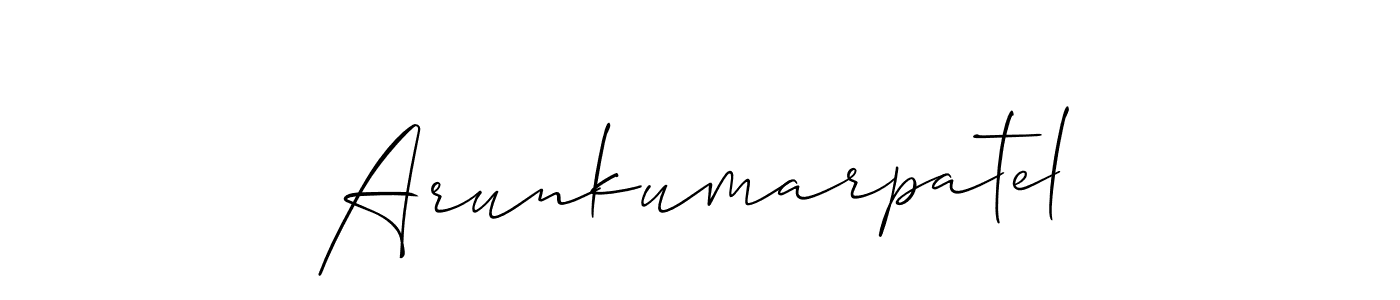 How to make Arunkumarpatel signature? Allison_Script is a professional autograph style. Create handwritten signature for Arunkumarpatel name. Arunkumarpatel signature style 2 images and pictures png