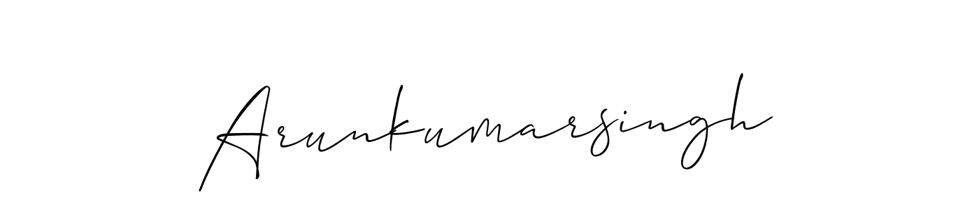 This is the best signature style for the Arunkumarsingh name. Also you like these signature font (Allison_Script). Mix name signature. Arunkumarsingh signature style 2 images and pictures png