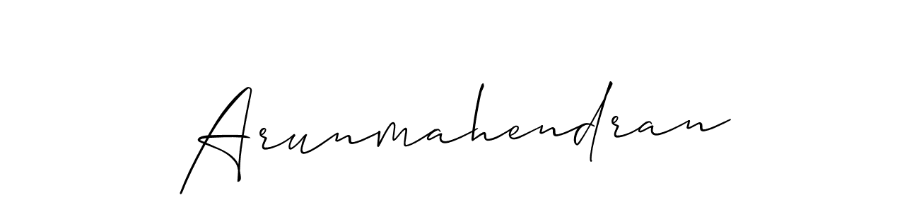 It looks lik you need a new signature style for name Arunmahendran. Design unique handwritten (Allison_Script) signature with our free signature maker in just a few clicks. Arunmahendran signature style 2 images and pictures png