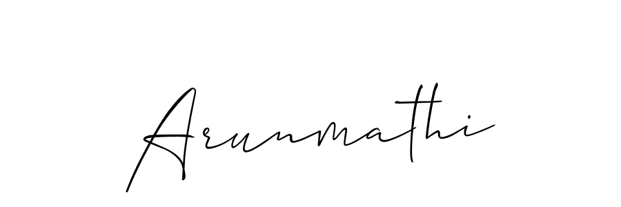 The best way (Allison_Script) to make a short signature is to pick only two or three words in your name. The name Arunmathi include a total of six letters. For converting this name. Arunmathi signature style 2 images and pictures png