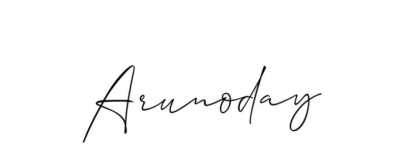 The best way (Allison_Script) to make a short signature is to pick only two or three words in your name. The name Arunoday include a total of six letters. For converting this name. Arunoday signature style 2 images and pictures png