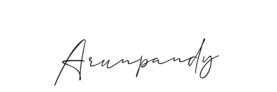 if you are searching for the best signature style for your name Arunpandy. so please give up your signature search. here we have designed multiple signature styles  using Allison_Script. Arunpandy signature style 2 images and pictures png