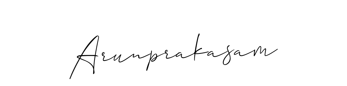 if you are searching for the best signature style for your name Arunprakasam. so please give up your signature search. here we have designed multiple signature styles  using Allison_Script. Arunprakasam signature style 2 images and pictures png