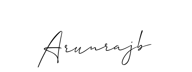 Also we have Arunrajb name is the best signature style. Create professional handwritten signature collection using Allison_Script autograph style. Arunrajb signature style 2 images and pictures png