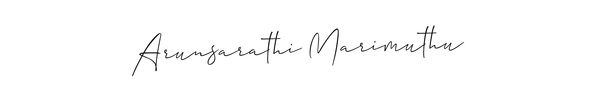 You should practise on your own different ways (Allison_Script) to write your name (Arunsarathi Marimuthu) in signature. don't let someone else do it for you. Arunsarathi Marimuthu signature style 2 images and pictures png