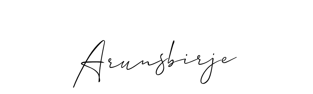 if you are searching for the best signature style for your name Arunsbirje. so please give up your signature search. here we have designed multiple signature styles  using Allison_Script. Arunsbirje signature style 2 images and pictures png