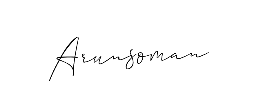 You can use this online signature creator to create a handwritten signature for the name Arunsoman. This is the best online autograph maker. Arunsoman signature style 2 images and pictures png