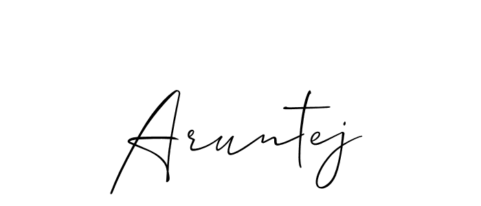 How to make Aruntej name signature. Use Allison_Script style for creating short signs online. This is the latest handwritten sign. Aruntej signature style 2 images and pictures png