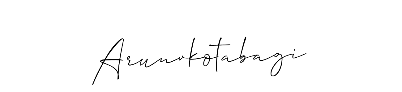 How to Draw Arunvkotabagi signature style? Allison_Script is a latest design signature styles for name Arunvkotabagi. Arunvkotabagi signature style 2 images and pictures png