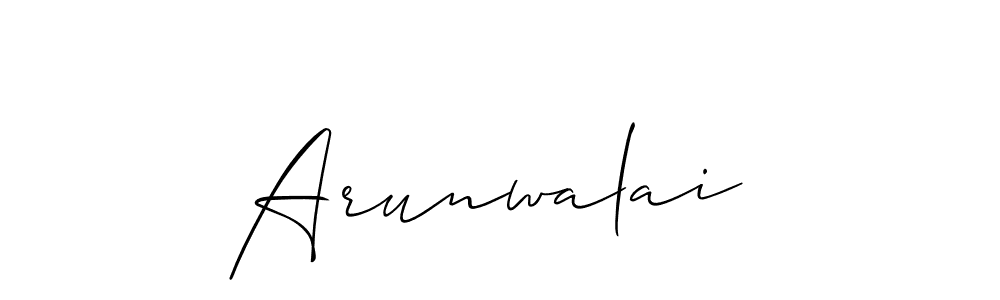 Design your own signature with our free online signature maker. With this signature software, you can create a handwritten (Allison_Script) signature for name Arunwalai . Arunwalai  signature style 2 images and pictures png