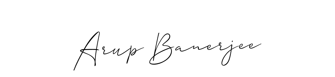 Also we have Arup Banerjee name is the best signature style. Create professional handwritten signature collection using Allison_Script autograph style. Arup Banerjee signature style 2 images and pictures png