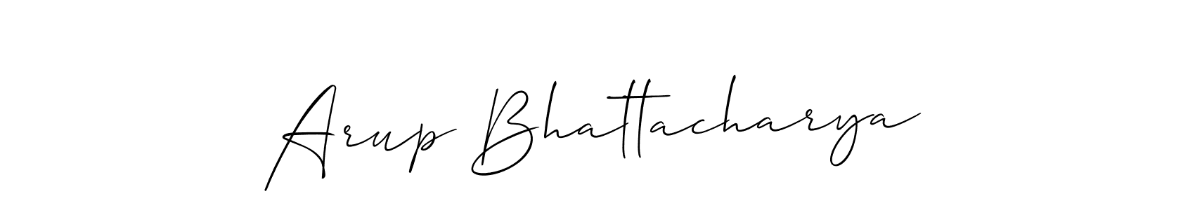 Make a beautiful signature design for name Arup Bhattacharya. With this signature (Allison_Script) style, you can create a handwritten signature for free. Arup Bhattacharya signature style 2 images and pictures png