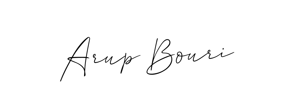 How to make Arup Bouri name signature. Use Allison_Script style for creating short signs online. This is the latest handwritten sign. Arup Bouri signature style 2 images and pictures png