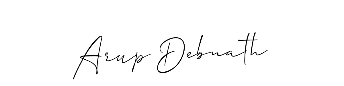 How to make Arup Debnath signature? Allison_Script is a professional autograph style. Create handwritten signature for Arup Debnath name. Arup Debnath signature style 2 images and pictures png