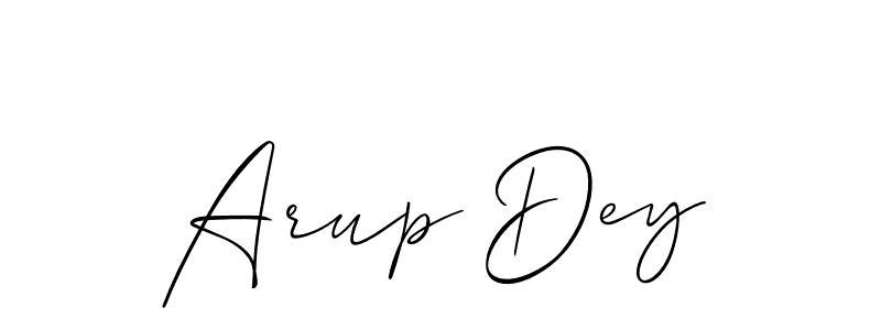 Make a beautiful signature design for name Arup Dey. With this signature (Allison_Script) style, you can create a handwritten signature for free. Arup Dey signature style 2 images and pictures png