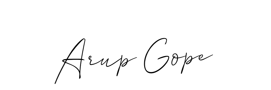 Make a short Arup Gope signature style. Manage your documents anywhere anytime using Allison_Script. Create and add eSignatures, submit forms, share and send files easily. Arup Gope signature style 2 images and pictures png