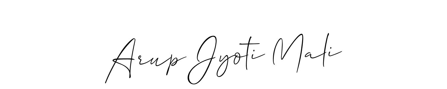 It looks lik you need a new signature style for name Arup Jyoti Mali. Design unique handwritten (Allison_Script) signature with our free signature maker in just a few clicks. Arup Jyoti Mali signature style 2 images and pictures png