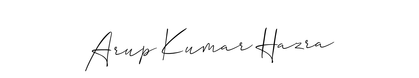You should practise on your own different ways (Allison_Script) to write your name (Arup Kumar Hazra) in signature. don't let someone else do it for you. Arup Kumar Hazra signature style 2 images and pictures png