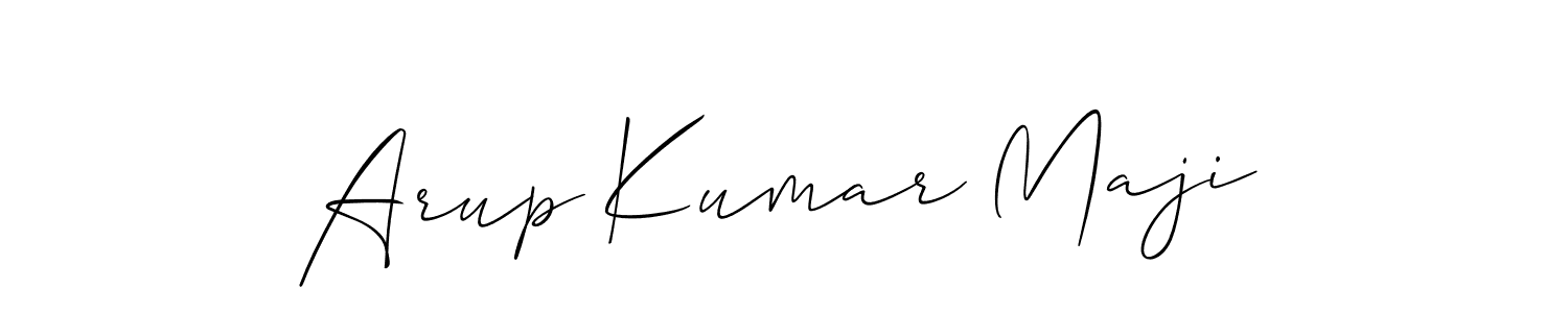 if you are searching for the best signature style for your name Arup Kumar Maji. so please give up your signature search. here we have designed multiple signature styles  using Allison_Script. Arup Kumar Maji signature style 2 images and pictures png