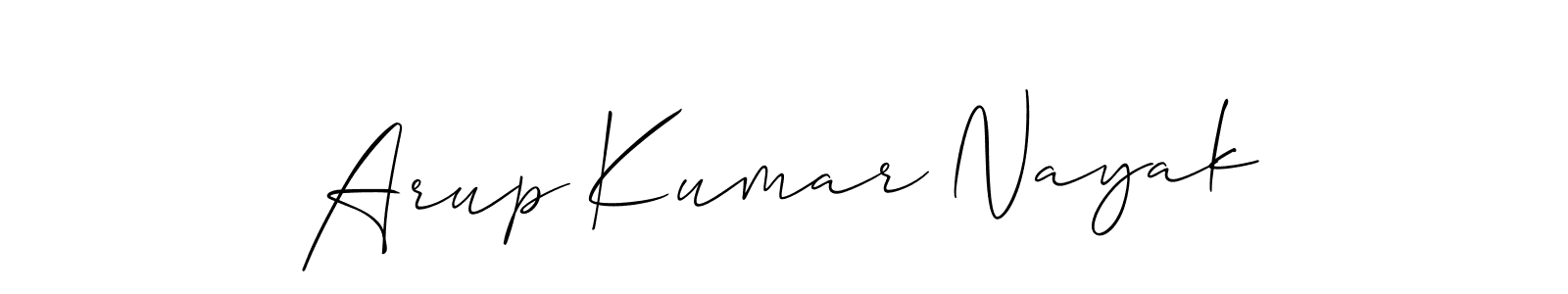 How to make Arup Kumar Nayak name signature. Use Allison_Script style for creating short signs online. This is the latest handwritten sign. Arup Kumar Nayak signature style 2 images and pictures png