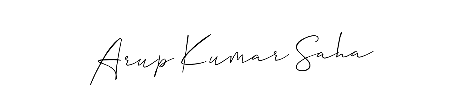 Also we have Arup Kumar Saha name is the best signature style. Create professional handwritten signature collection using Allison_Script autograph style. Arup Kumar Saha signature style 2 images and pictures png