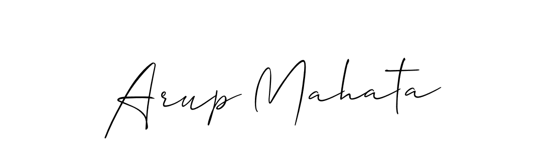 if you are searching for the best signature style for your name Arup Mahata. so please give up your signature search. here we have designed multiple signature styles  using Allison_Script. Arup Mahata signature style 2 images and pictures png