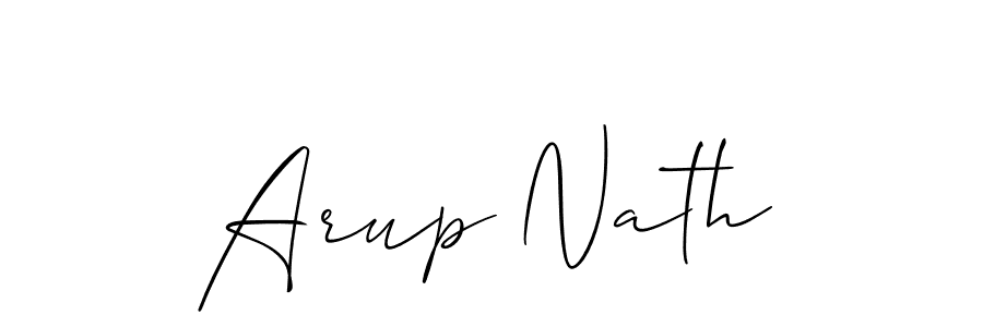 Make a beautiful signature design for name Arup Nath. With this signature (Allison_Script) style, you can create a handwritten signature for free. Arup Nath signature style 2 images and pictures png