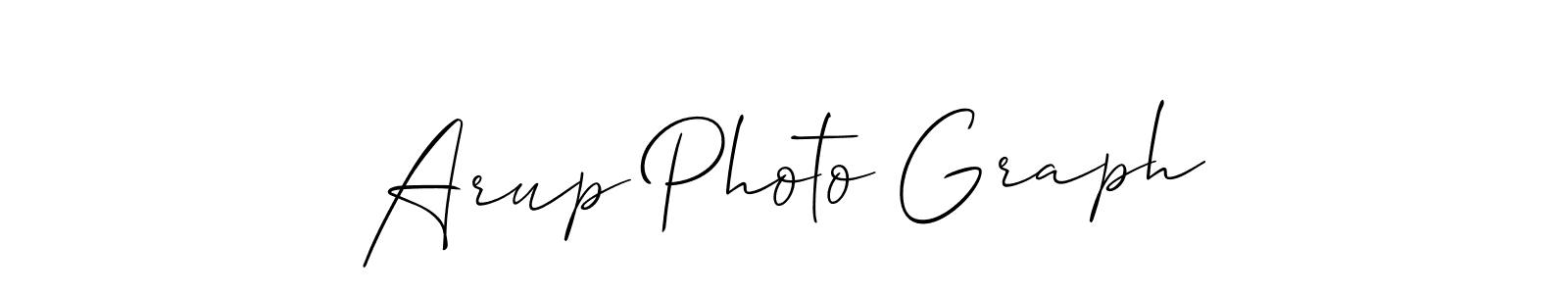 Design your own signature with our free online signature maker. With this signature software, you can create a handwritten (Allison_Script) signature for name Arup Photo Graph. Arup Photo Graph signature style 2 images and pictures png