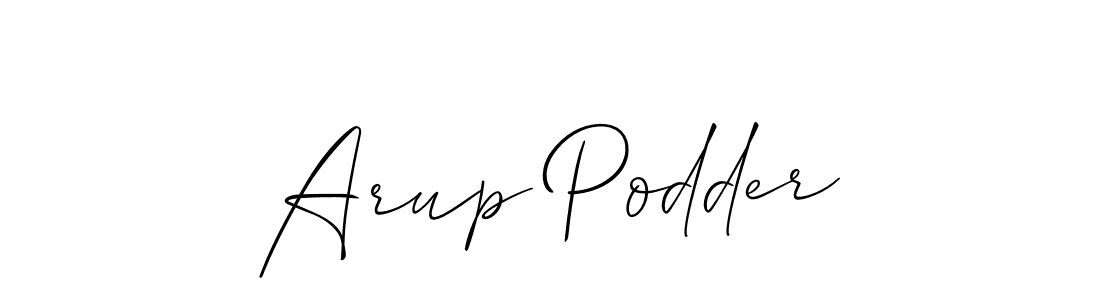Make a beautiful signature design for name Arup Podder. With this signature (Allison_Script) style, you can create a handwritten signature for free. Arup Podder signature style 2 images and pictures png