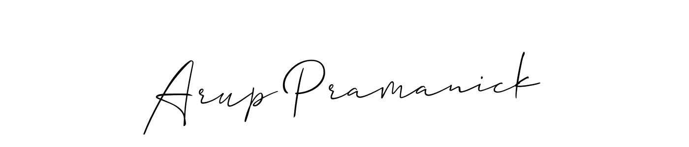 Use a signature maker to create a handwritten signature online. With this signature software, you can design (Allison_Script) your own signature for name Arup Pramanick. Arup Pramanick signature style 2 images and pictures png