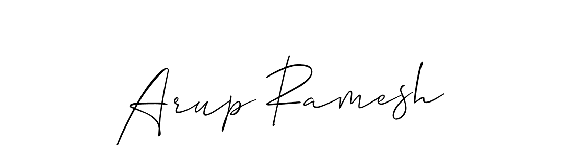 How to make Arup Ramesh signature? Allison_Script is a professional autograph style. Create handwritten signature for Arup Ramesh name. Arup Ramesh signature style 2 images and pictures png