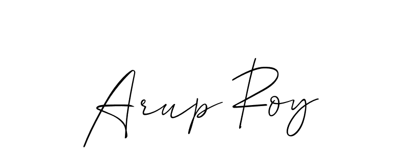 The best way (Allison_Script) to make a short signature is to pick only two or three words in your name. The name Arup Roy include a total of six letters. For converting this name. Arup Roy signature style 2 images and pictures png