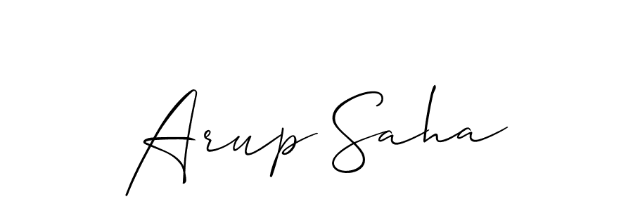 How to make Arup Saha name signature. Use Allison_Script style for creating short signs online. This is the latest handwritten sign. Arup Saha signature style 2 images and pictures png
