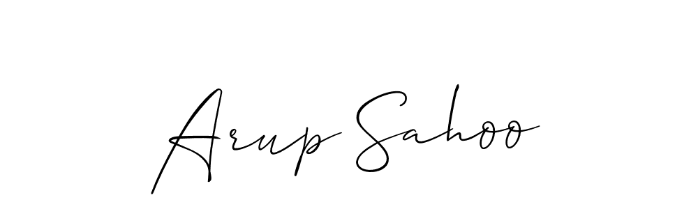 Arup Sahoo stylish signature style. Best Handwritten Sign (Allison_Script) for my name. Handwritten Signature Collection Ideas for my name Arup Sahoo. Arup Sahoo signature style 2 images and pictures png