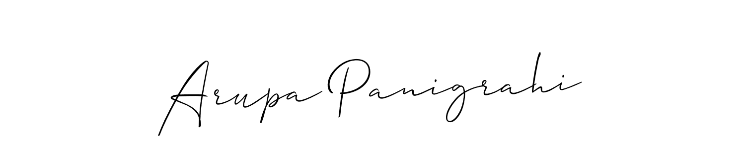 Use a signature maker to create a handwritten signature online. With this signature software, you can design (Allison_Script) your own signature for name Arupa Panigrahi. Arupa Panigrahi signature style 2 images and pictures png