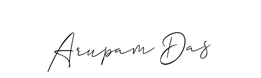 The best way (Allison_Script) to make a short signature is to pick only two or three words in your name. The name Arupam Das include a total of six letters. For converting this name. Arupam Das signature style 2 images and pictures png