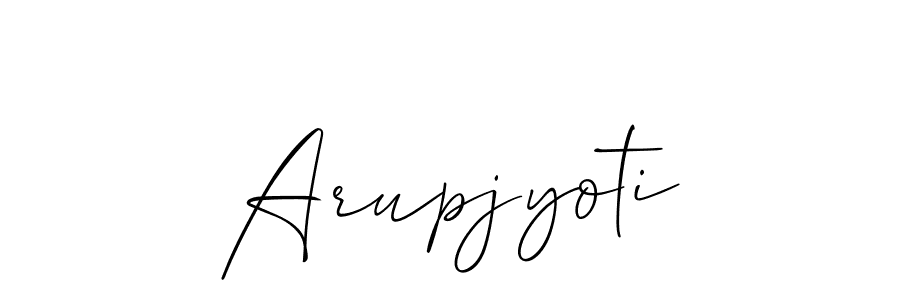 How to make Arupjyoti name signature. Use Allison_Script style for creating short signs online. This is the latest handwritten sign. Arupjyoti signature style 2 images and pictures png